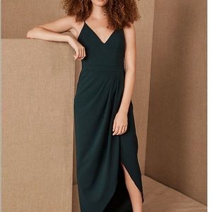 BHLDN Caron Dress, size 4, emerald green